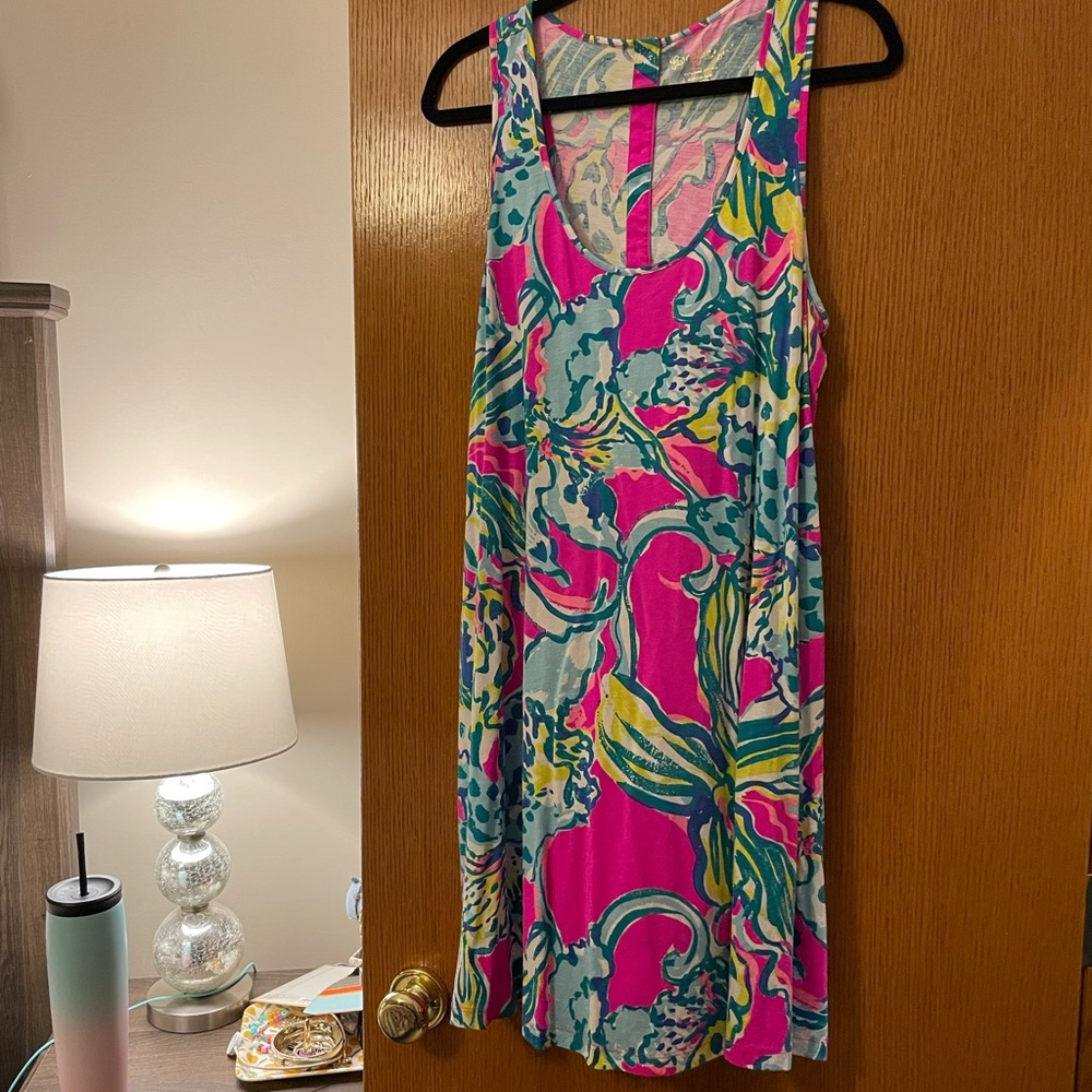 EUC - Lilly Pulitzer Pima Cotton Racerback Shift Dress - Picture 3 of 3